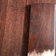 Match staining stair treads