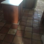 Mexican-style tile flooring to be removed.