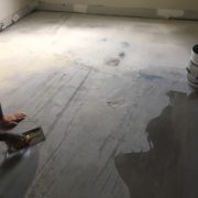 Prepping concrete slab subfloor