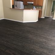 Sanded, stained and finished rotary peeled engineered wood flooring