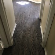 Sanded, stained and finished rotary peeled engineered wood flooring
