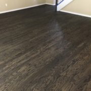 Sanded, stained and finished rotary peeled engineered wood flooring