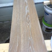 Staining and finishing stair treads