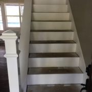 Staircase ready for match stained stair treads