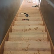 Staircase ready for match stained stair treads