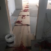 Installing French Oak flooring with flooring straps