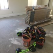 Equipment and material to start French Oak flooring installation