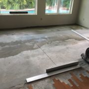 Leveling the concrete slab