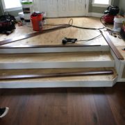 Installing American Walnut flooring on new steps