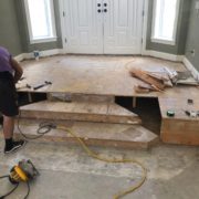 Re-framing foyer stairs