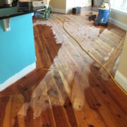 Sanding Heart Pine floor