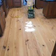 Sanding Heart Pine floor