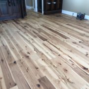 Hickory hardwood flooring installed