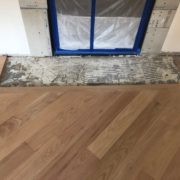 Installed Red Oak flooring