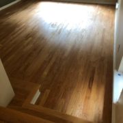 Popped grain, sanded Red Oak flooring