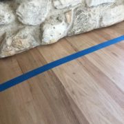 Red Oak flooring - cut to fit fireplace