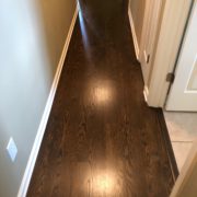 Red Oak flooring - installed, custom stained, and finished