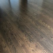 Red Oak flooring - installed, custom stained, and finished