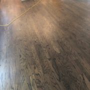 Stained, finished Red Oak hardwood flooring