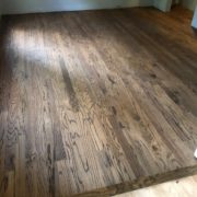 Stained new Red Oak flooring