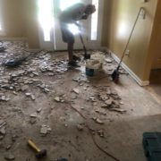 Tile being removed