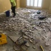 Tile being removed