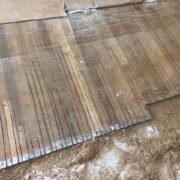 Cutting existing White Oak flooring for weave in