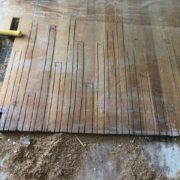 Cutting existing White Oak flooring for weave in