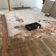 Cutting existing White Oak flooring for weave in