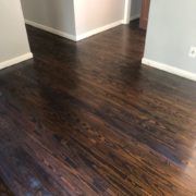 Finishing stained Southern Yellow Pine flooring