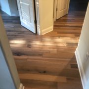 wire brushed hickory hardwood flooring - installed