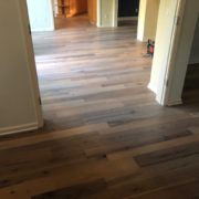 wire brushed hickory hardwood flooring - installed