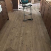 Installed unfinished white oak flooring and weave in