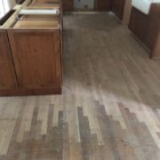 Installed unfinished white oak flooring and weave in