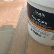 Bostik adhesive used for installing hickory hardwood flooring