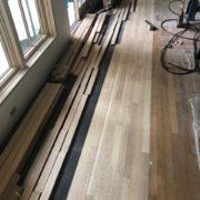 Installing unfinished white oak flooring