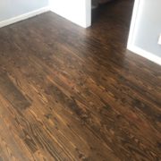 Stained and finished Southern Yellow Pine flooring