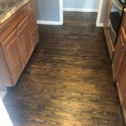 Stained and finished Southern Yellow Pine flooring