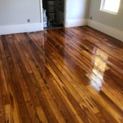 Heart pine plank flooring - refinished