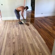 Refinishing heart pine plank flooring
