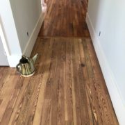 Refinishing heart pine plank flooring