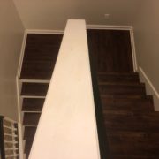 Luxury vinyl plank staircase