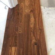 Installing Caribbean rosewood flooring