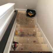 Installing luxury vinyl plank stairs