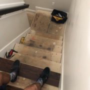 Installing luxury vinyl plank stairs