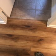 Luxury Vinyl Plank flooring transition to existing tile