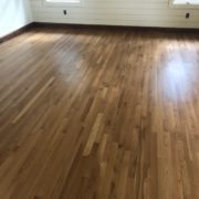 Sanded and finished, quarter sawn select white oak flooring