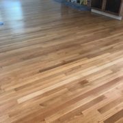 Sanded and finished, quarter sawn select white oak flooring