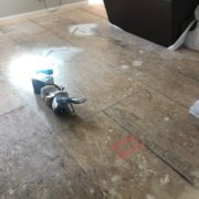 Sanding plywood subfloor seams