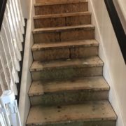 Sanding stair framing